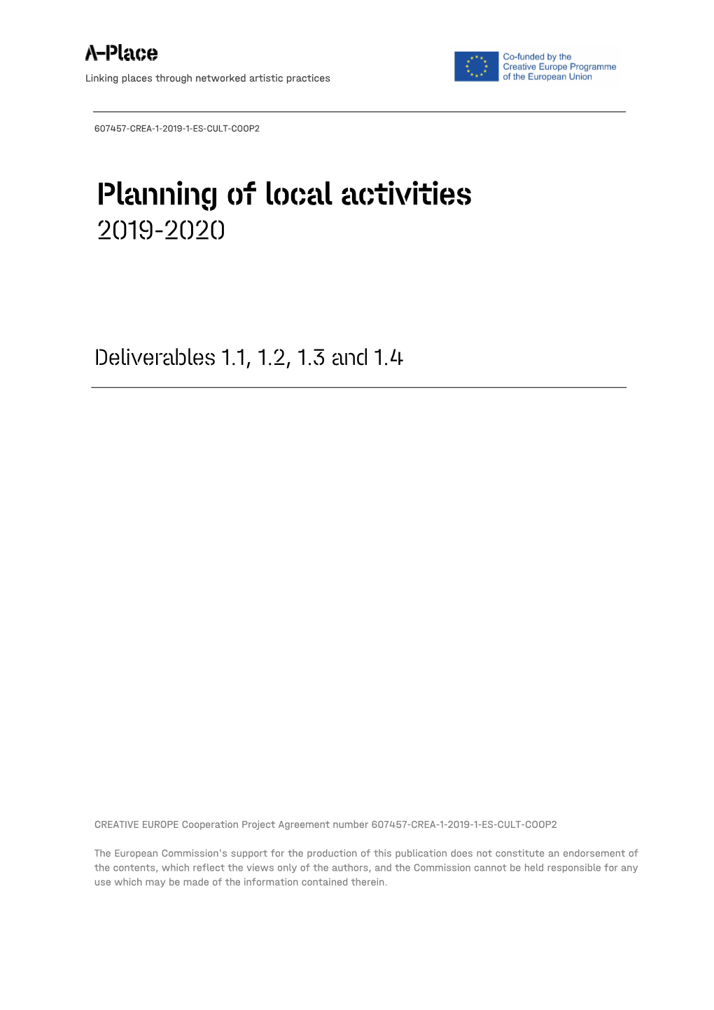 Planning of Local Activities 2019-2020