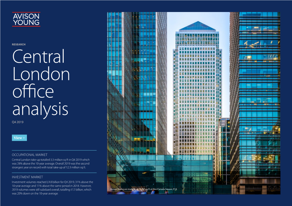 Central London Office Analysis Q4 2019