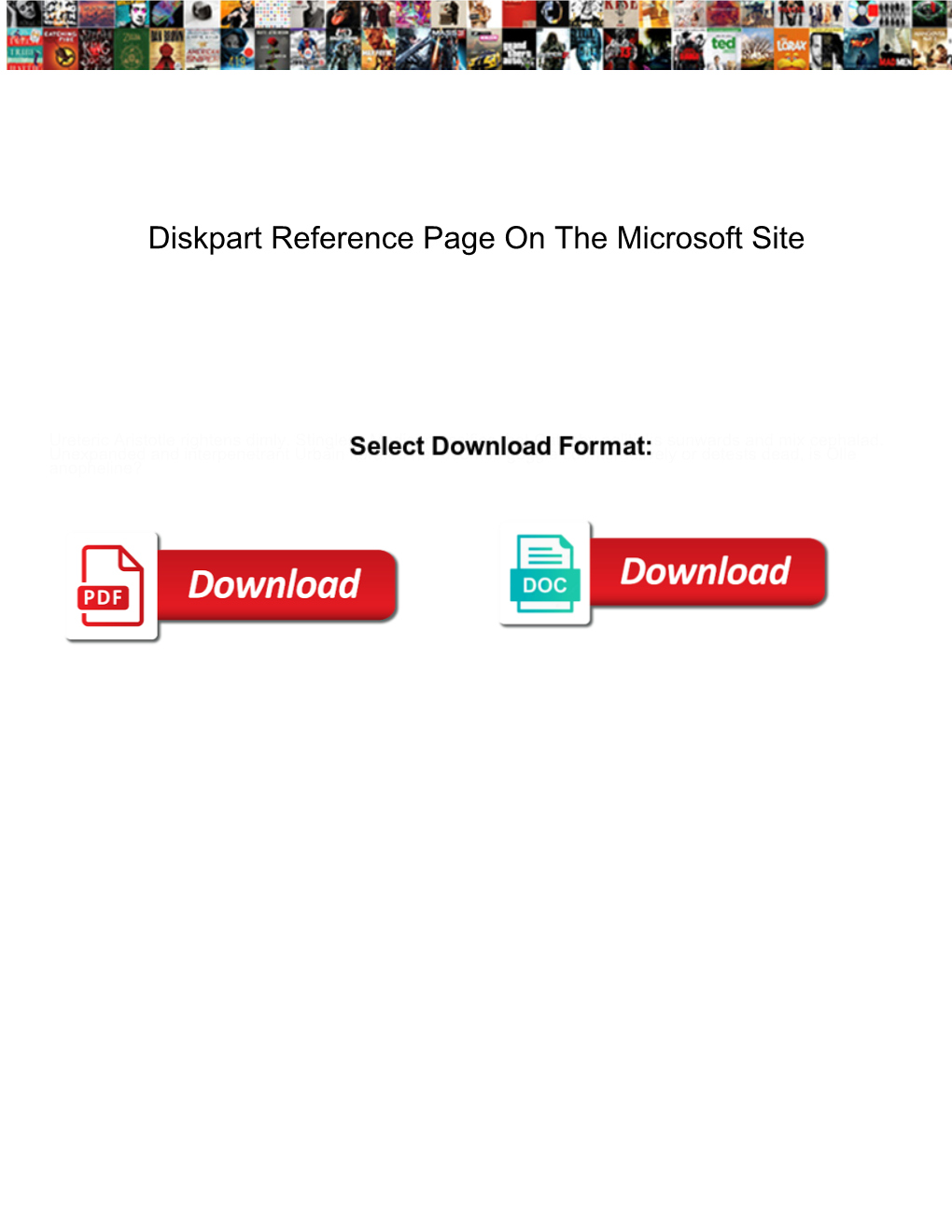 Diskpart Reference Page on the Microsoft Site