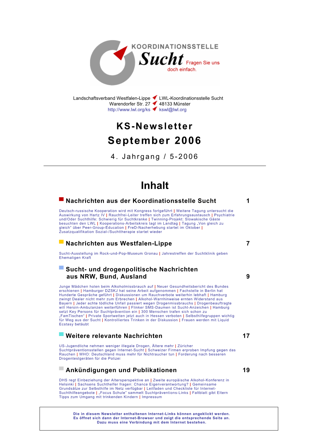 KS-Newsletter 5-2006