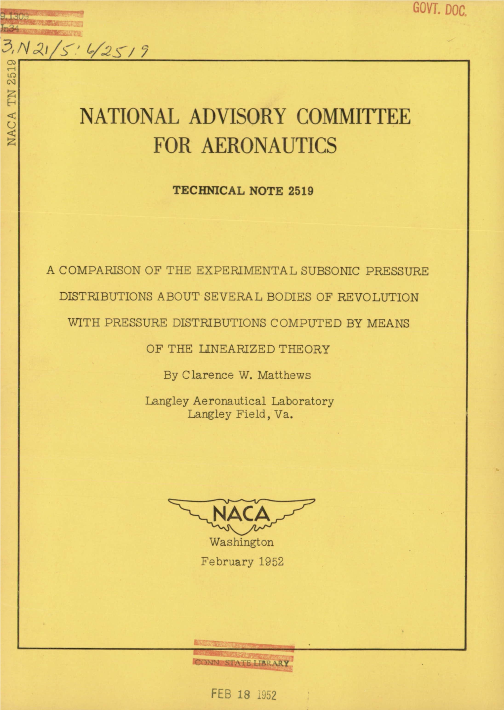 National Advisory Committee for Aeronautics