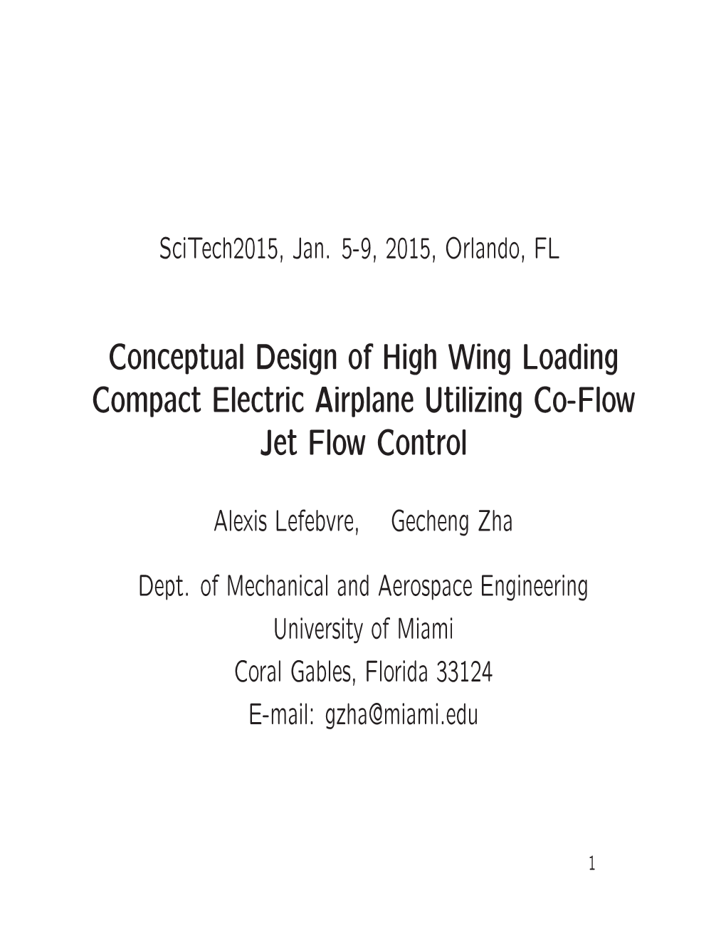 Conceptual Design of High Wing Loading Compact Electric Airplane Utilizing Co-Flow Jet Flow Control