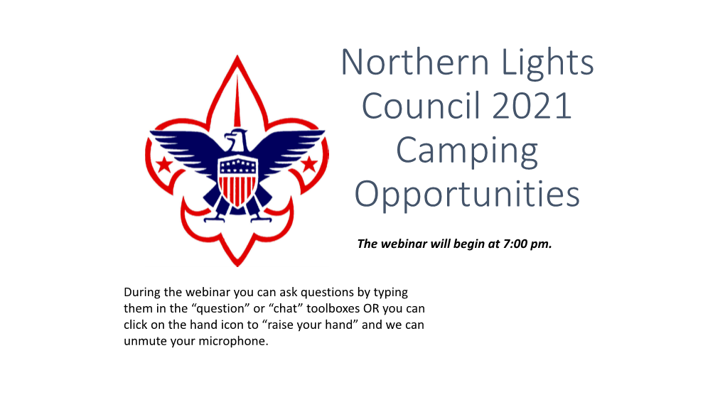 Northern Lights Council 2021 Camping Opportunities