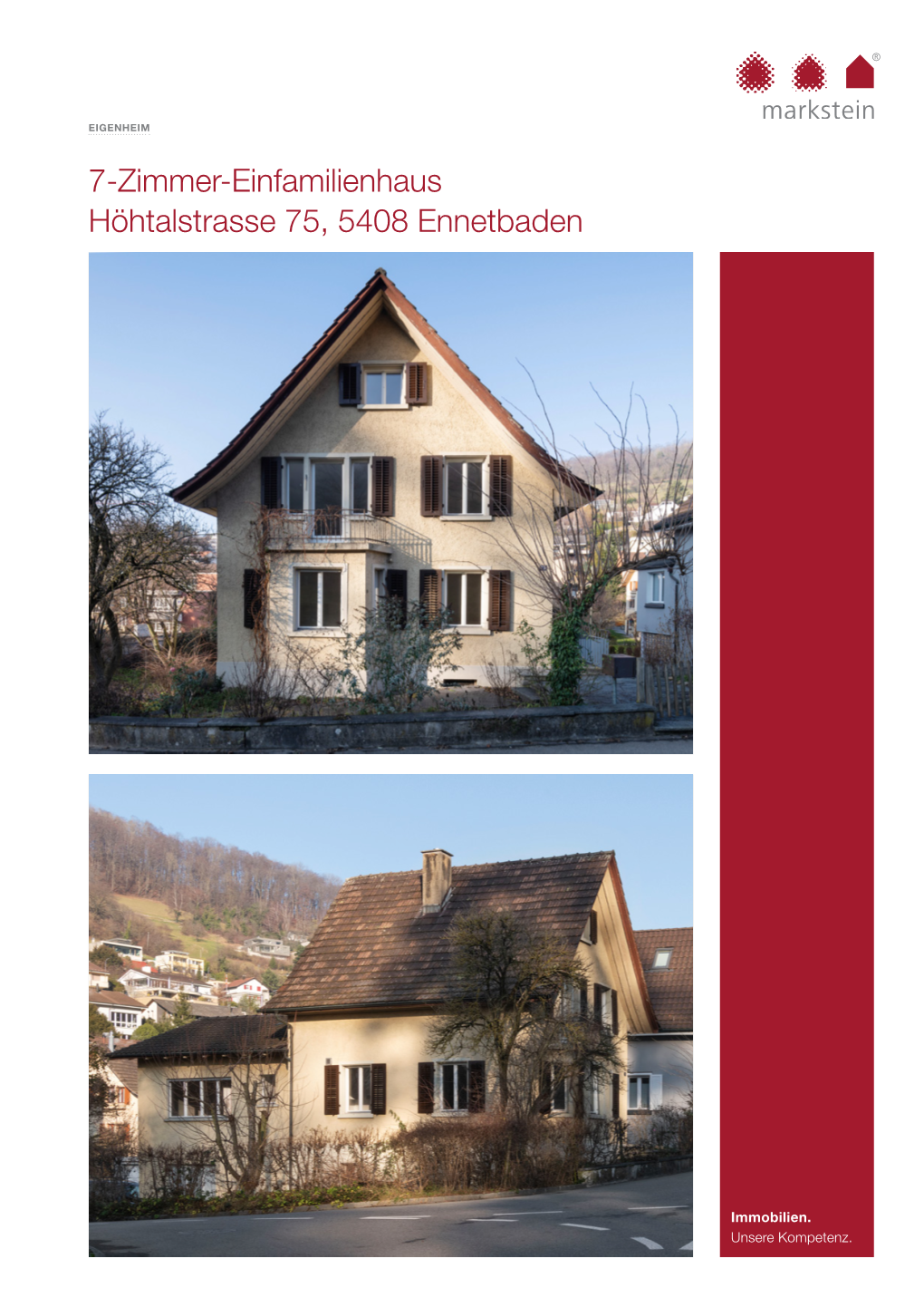 7-Zimmer-Einfamilienhaus Höhtalstrasse 75, 5408 Ennetbaden