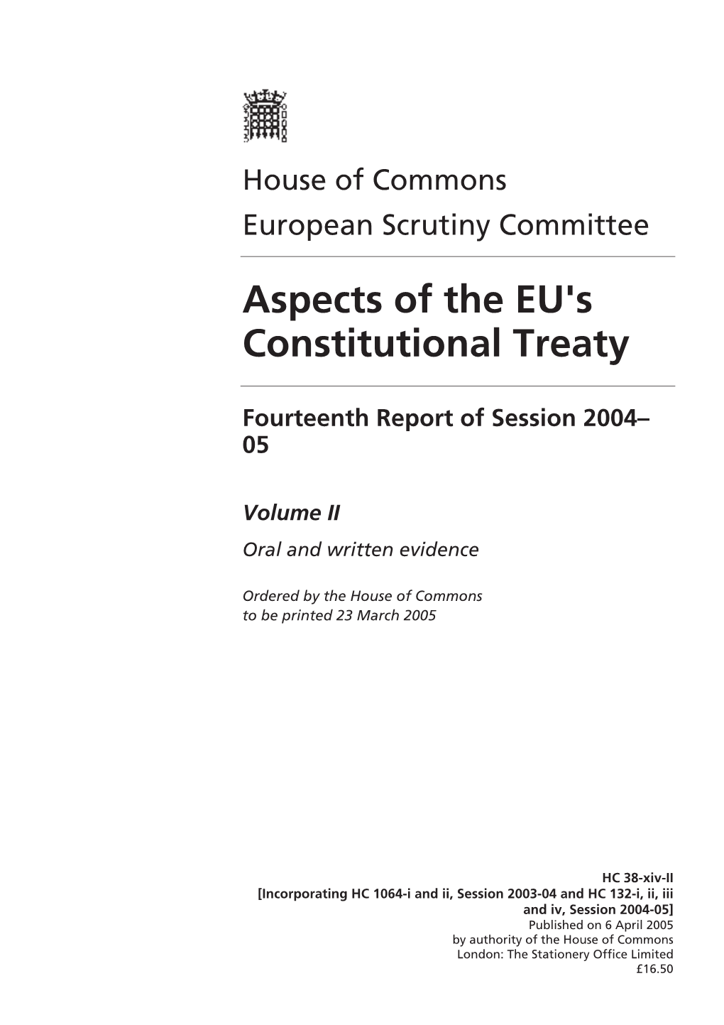 Aspects of the EU's Constitutional Treaty