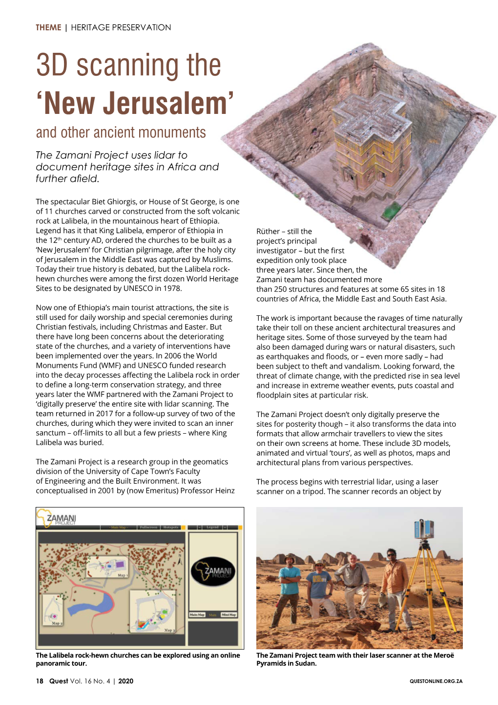 3D Scanning the ‘New Jerusalem’ and Other Ancient Monuments