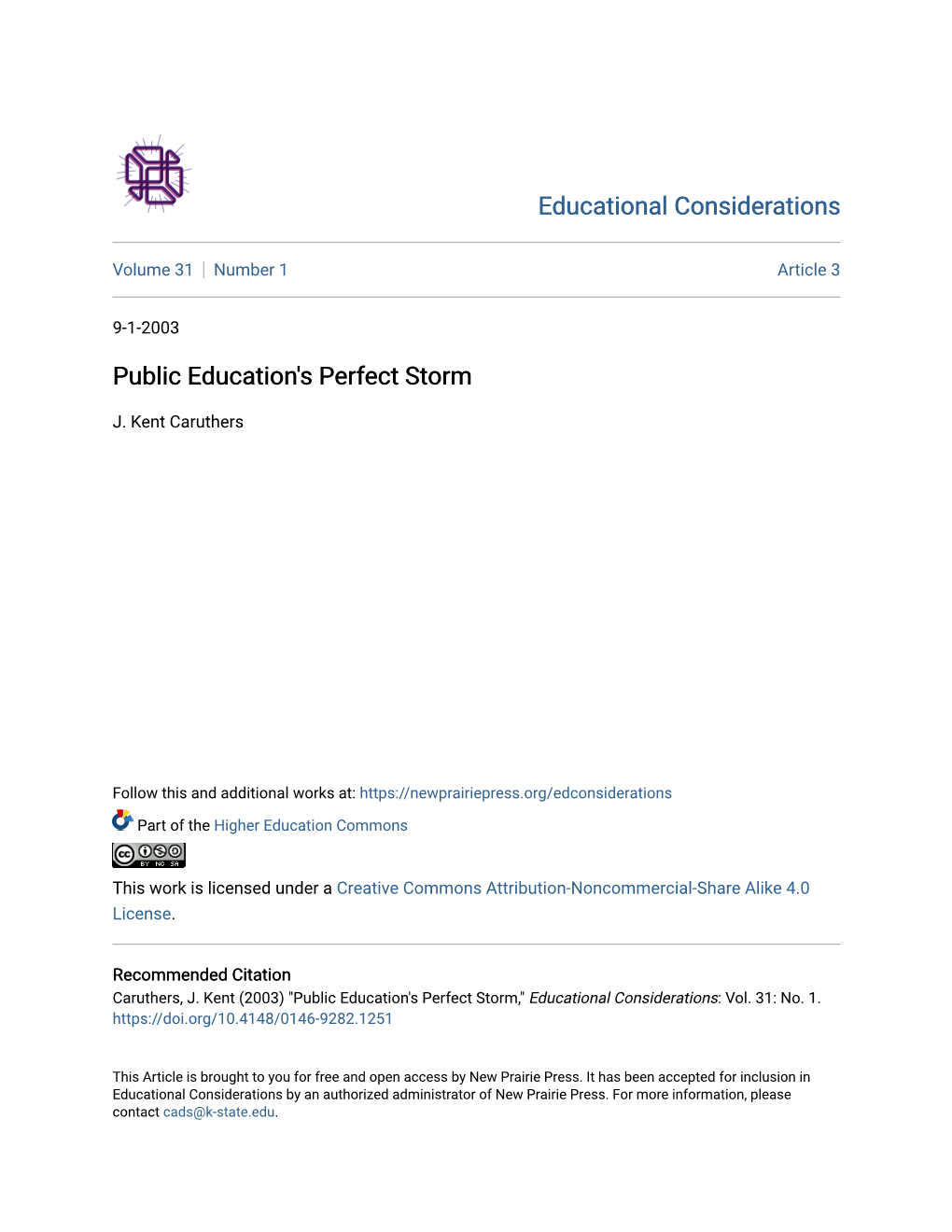 Public Education's Perfect Storm