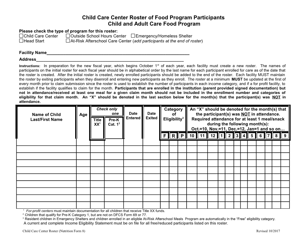 Child and Adult Care Food Program s1