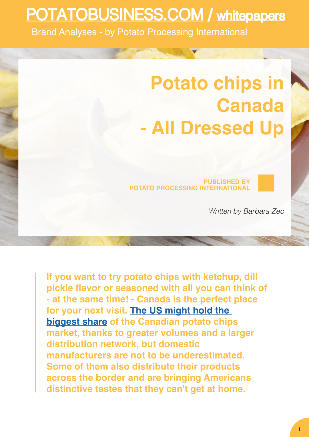 Potato Chips in Canada - All Dressed Up