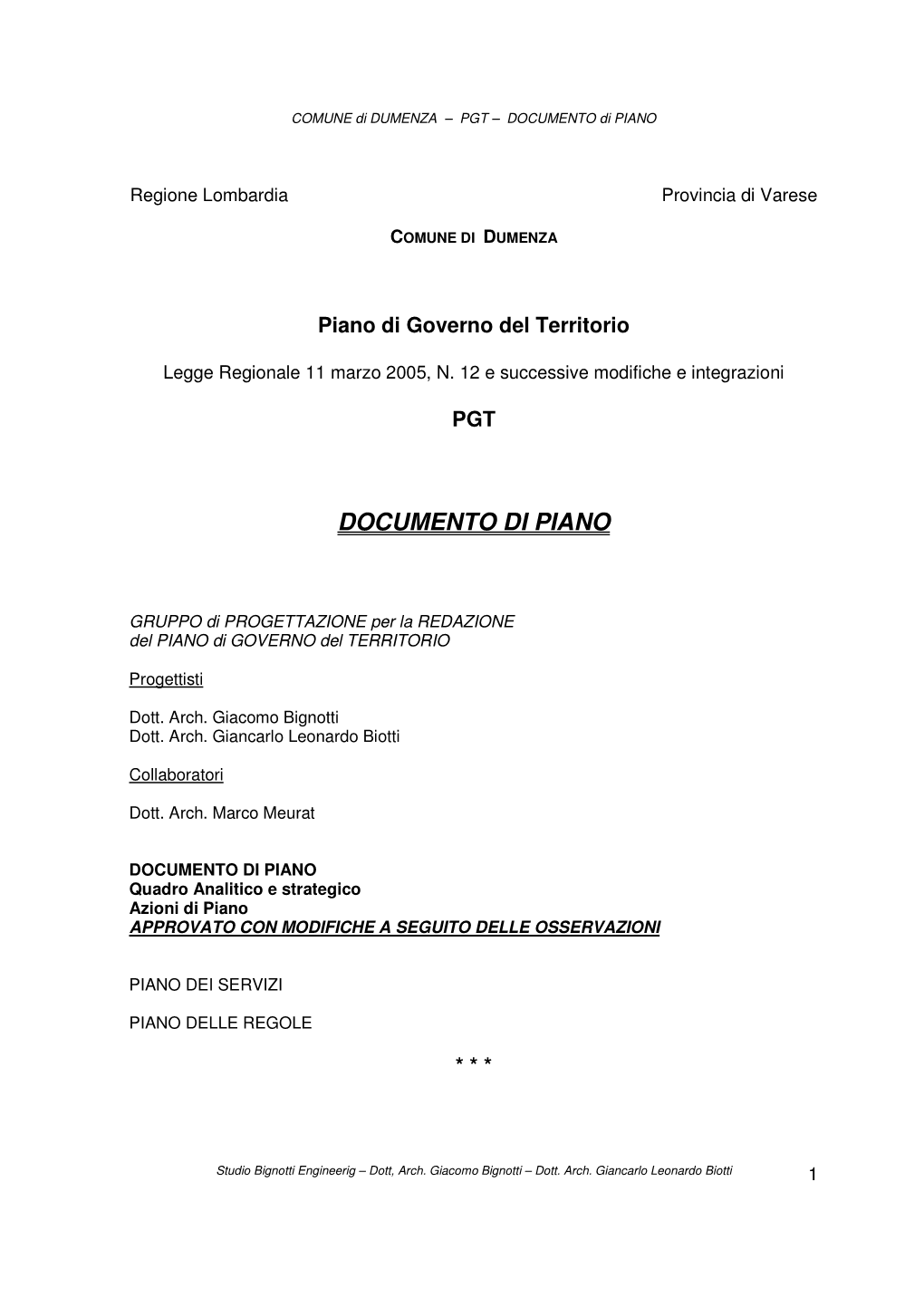 DOCUMENTO Di PIANO