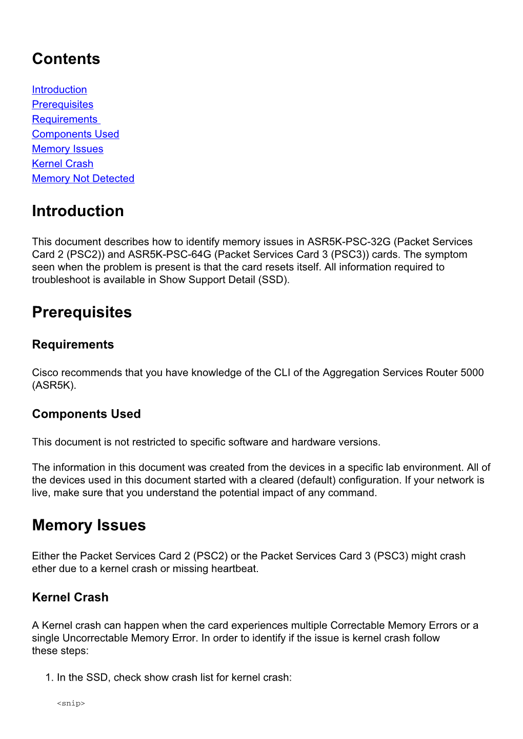 Identify Memory Issues in ASR5K-PSC-32G/ASR5K