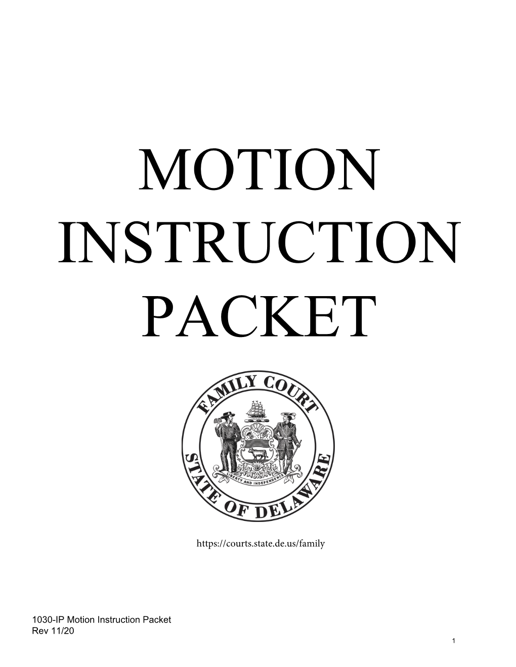 Motions Instruction Packet