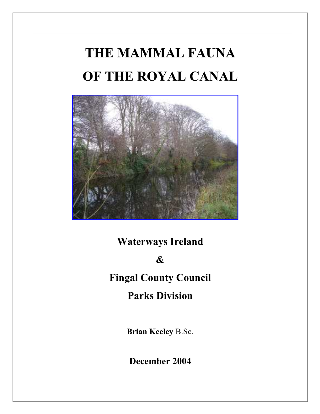 2004 Royal Canal Mammals