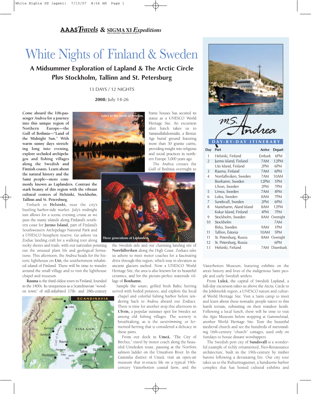 White Nights of Finland & Sweden