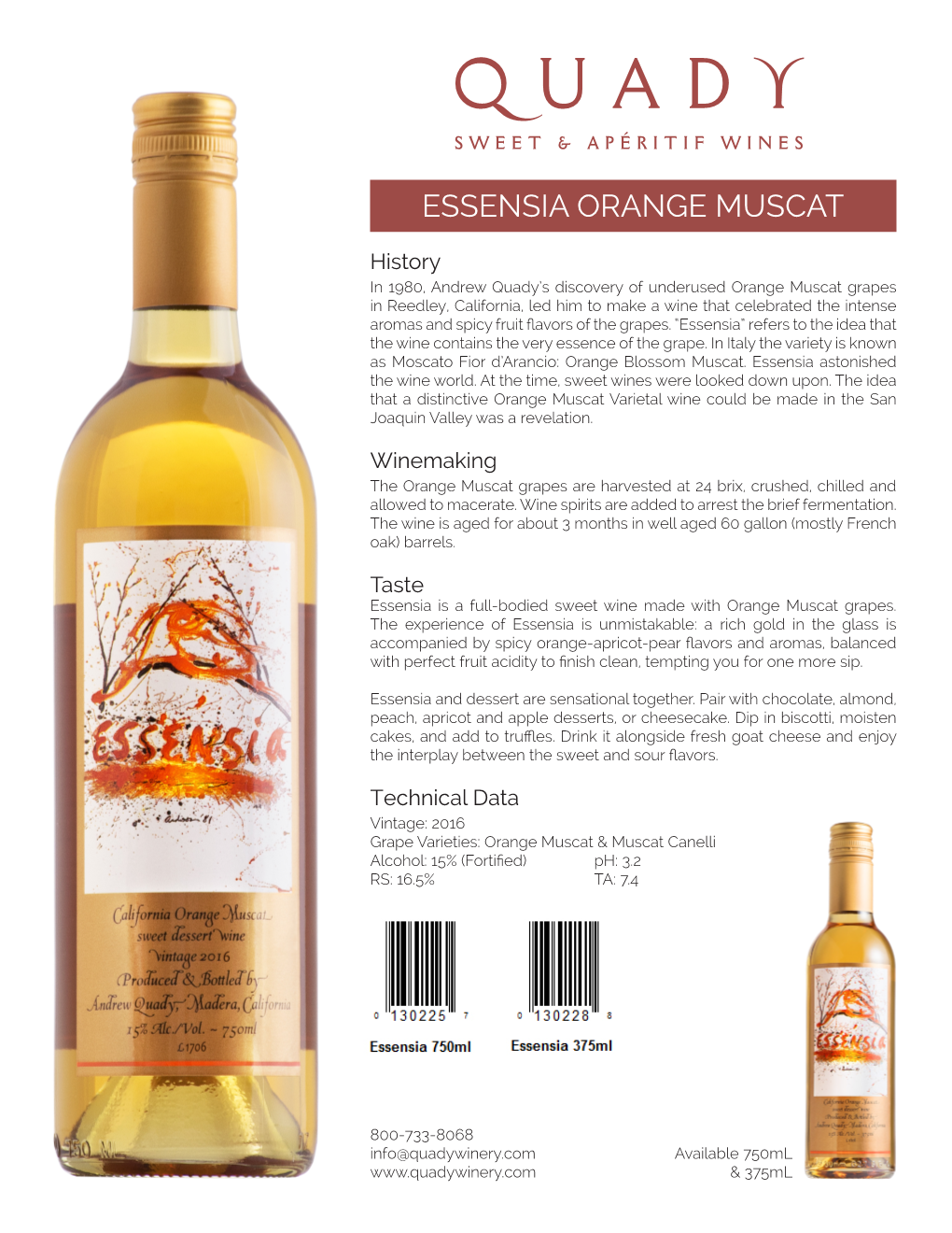 Essensia Orange Muscat 2016