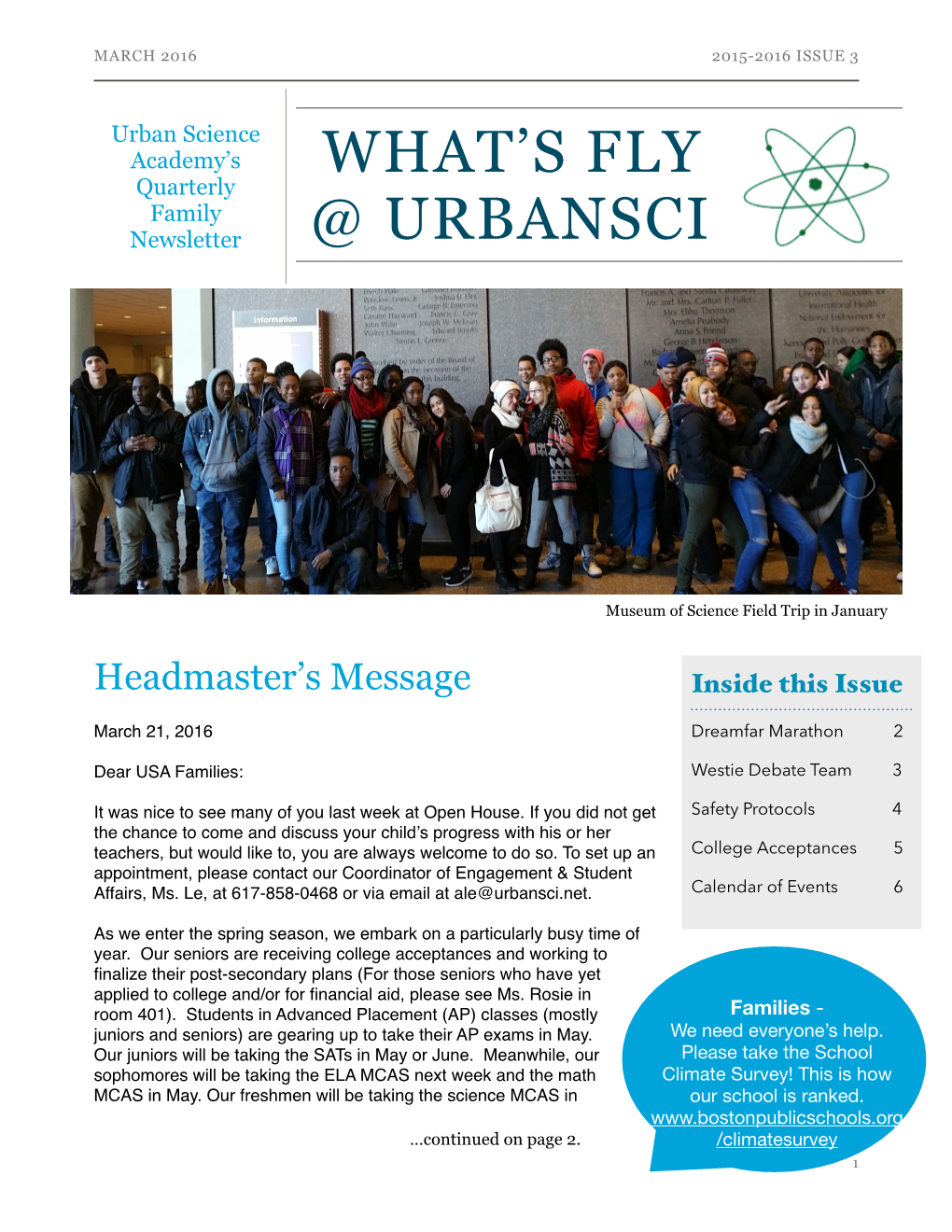 Newsletter Issue 3 March 2016