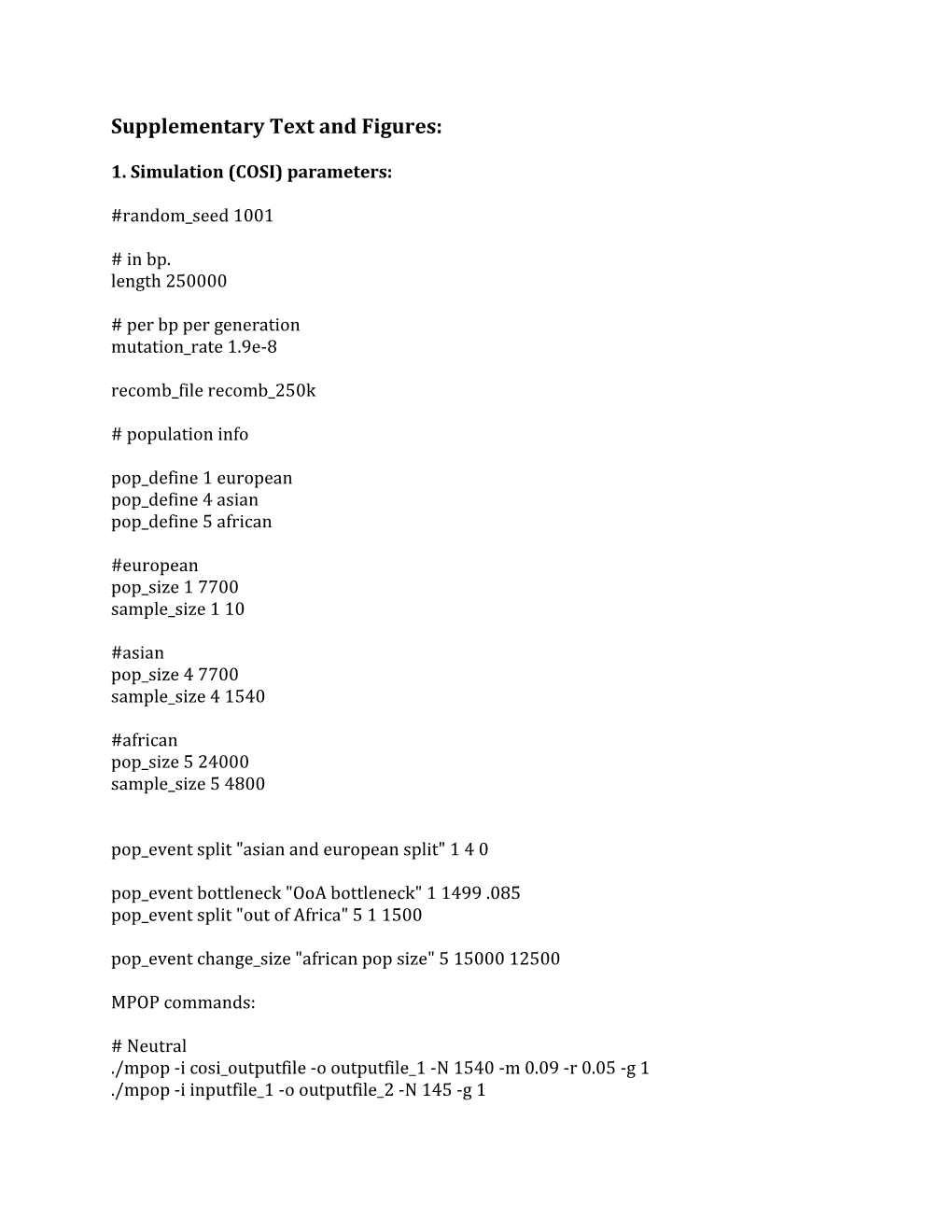 Supplementary Text and Figures