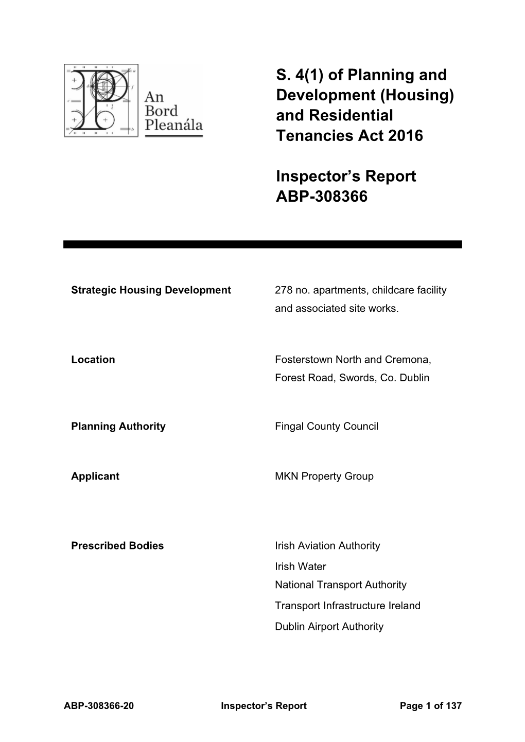 S. 4(1) of Planning and Development (Housing) and Residential Tenancies Act 2016