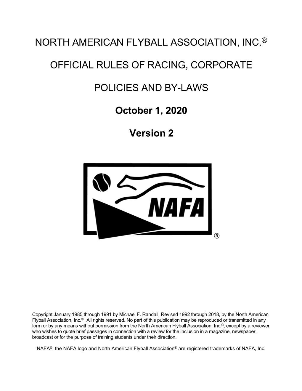 NAFA Rulebook & Bylaws