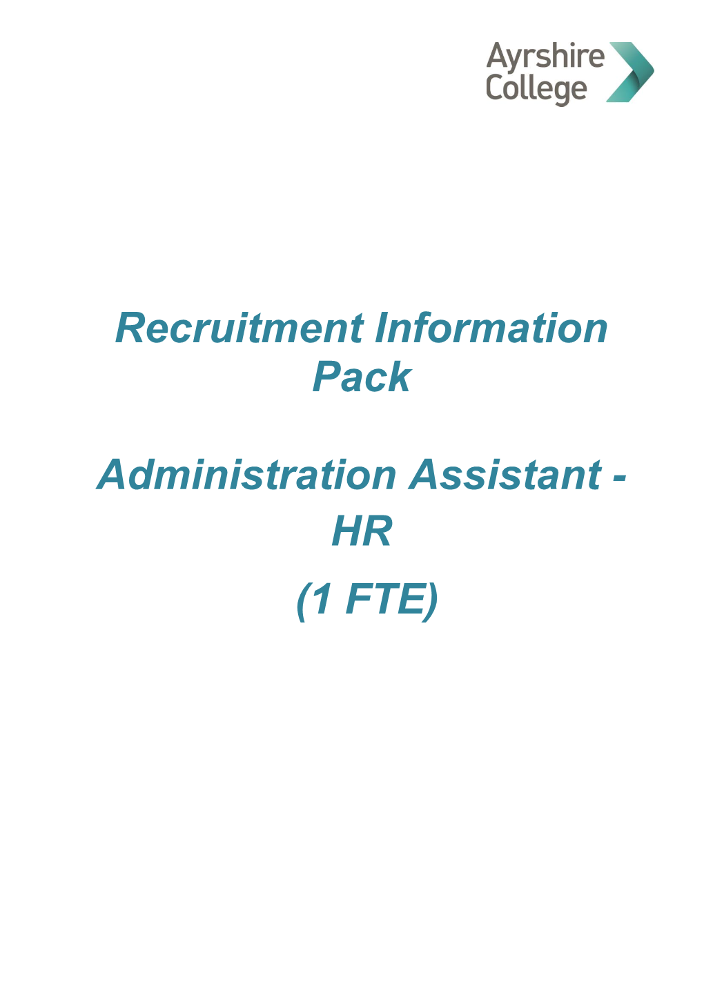 Recruitment Information Pack Administration