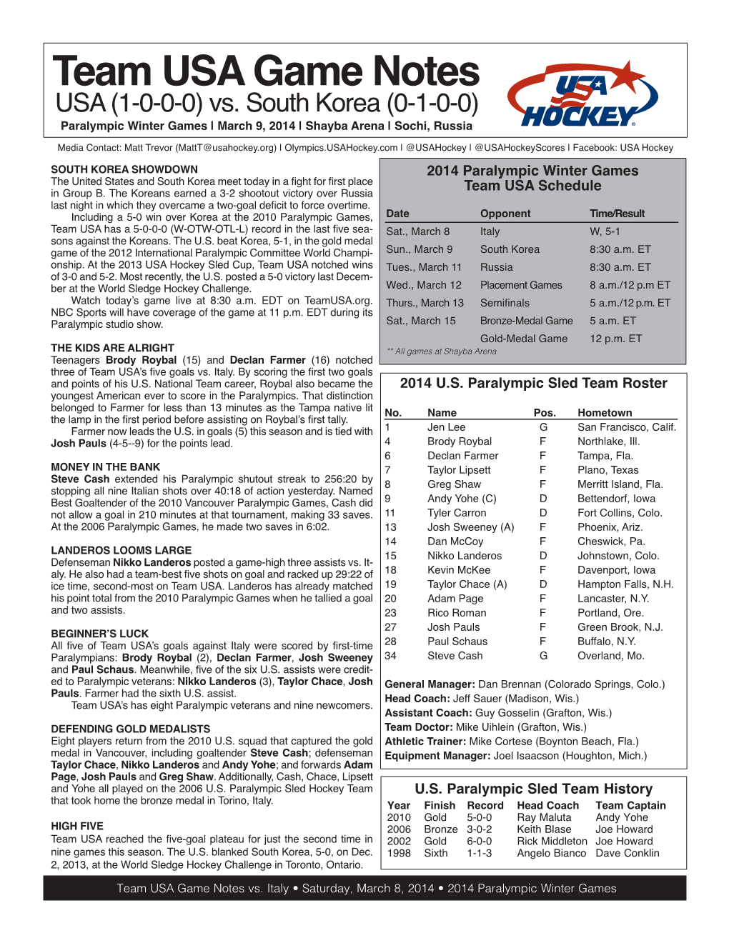 Paralympic Game Notes-Korea.Indd
