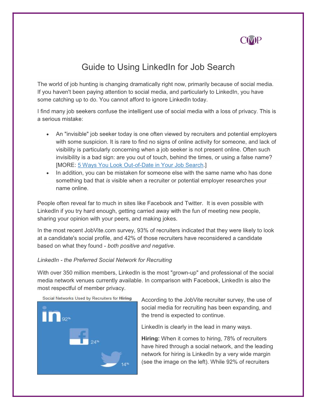 Guide to Using Linkedin for Job Search