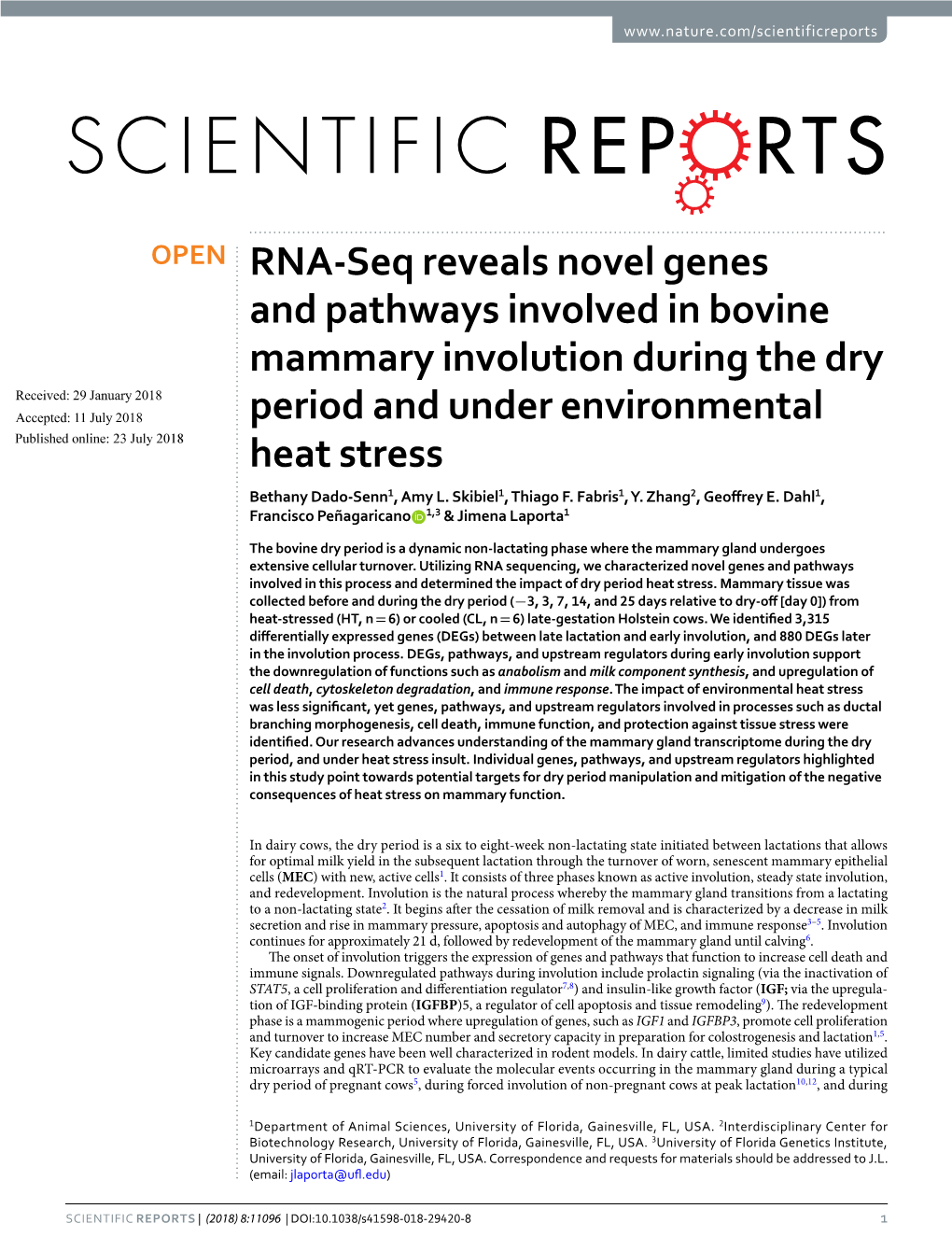 RNA-Seq Reveals Novel Genes and Pathways Involved in Bovine