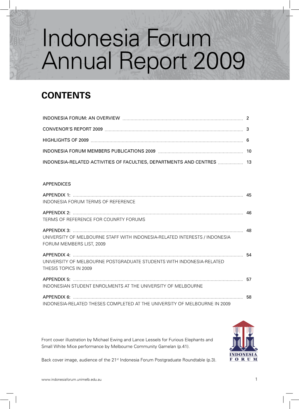 Indonesia Forum Annual Report 2009