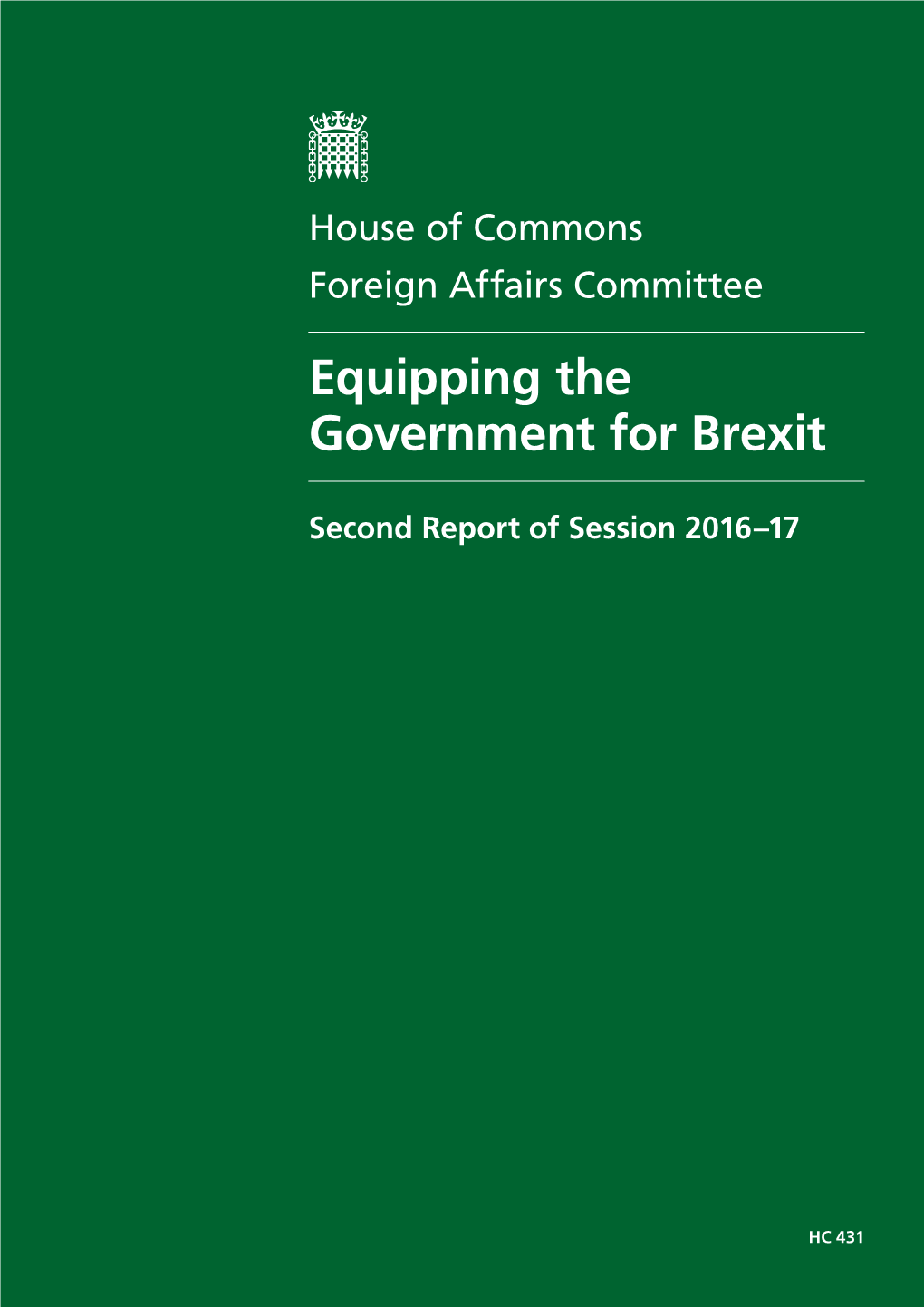Equipping the Government for Brexit