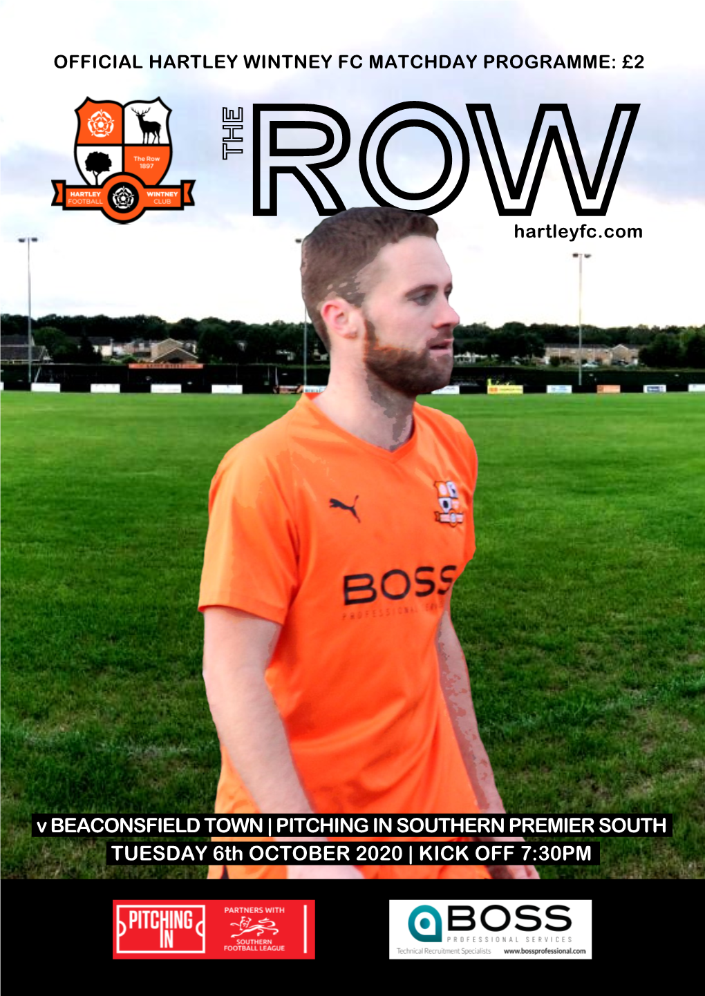 V BEACONSFIELD TOWN | PITCHING in SOUTHERN PREMIER SOUTH TUESDAY 6Th OCTOBER 2020 | KICK OFF 7:30PM