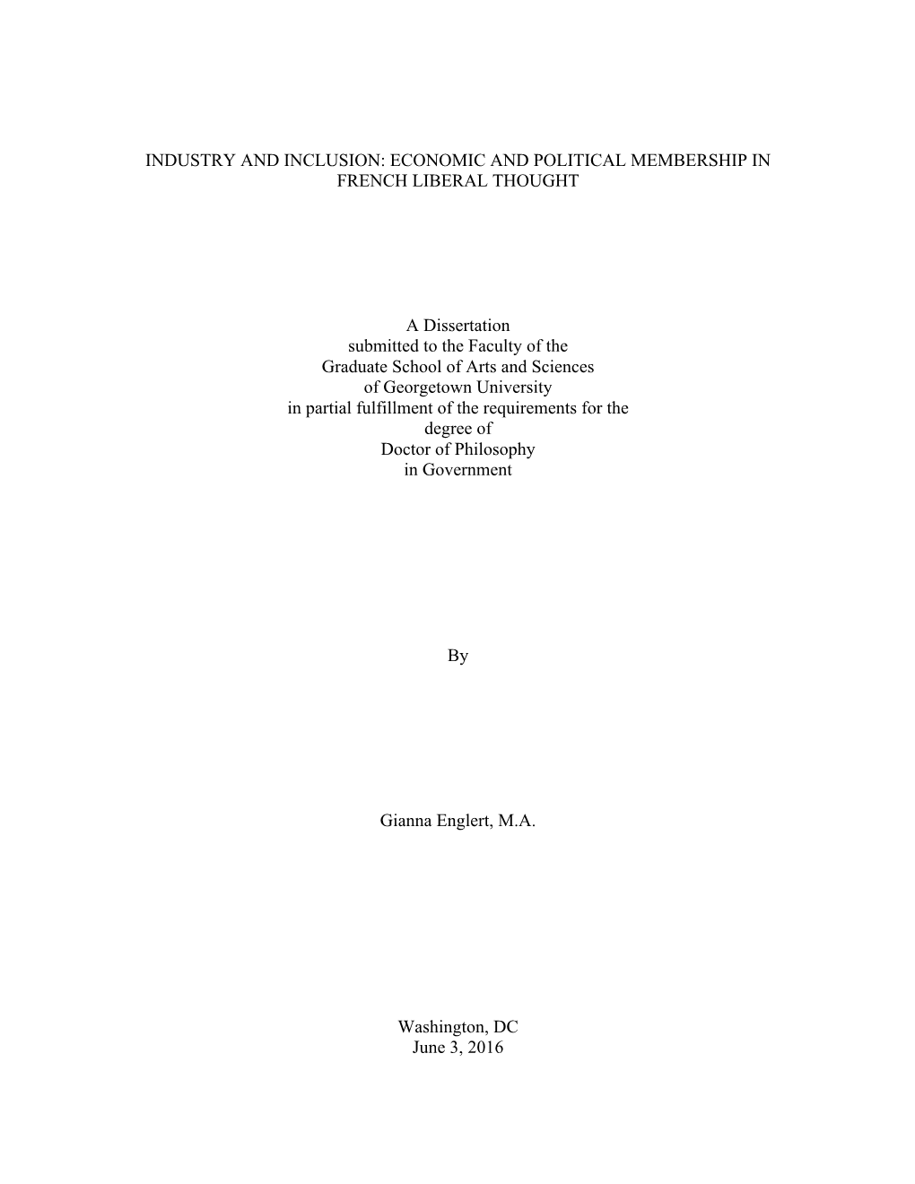 Economic and Political Membership in French Liberal Thought