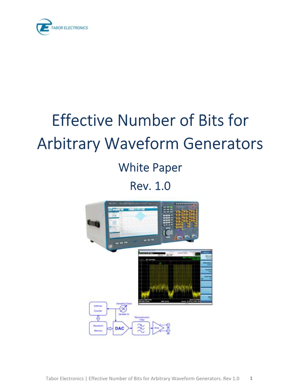 Effective Number of Bits for Arbitrary Waveform Generators. Rev 1.0 1