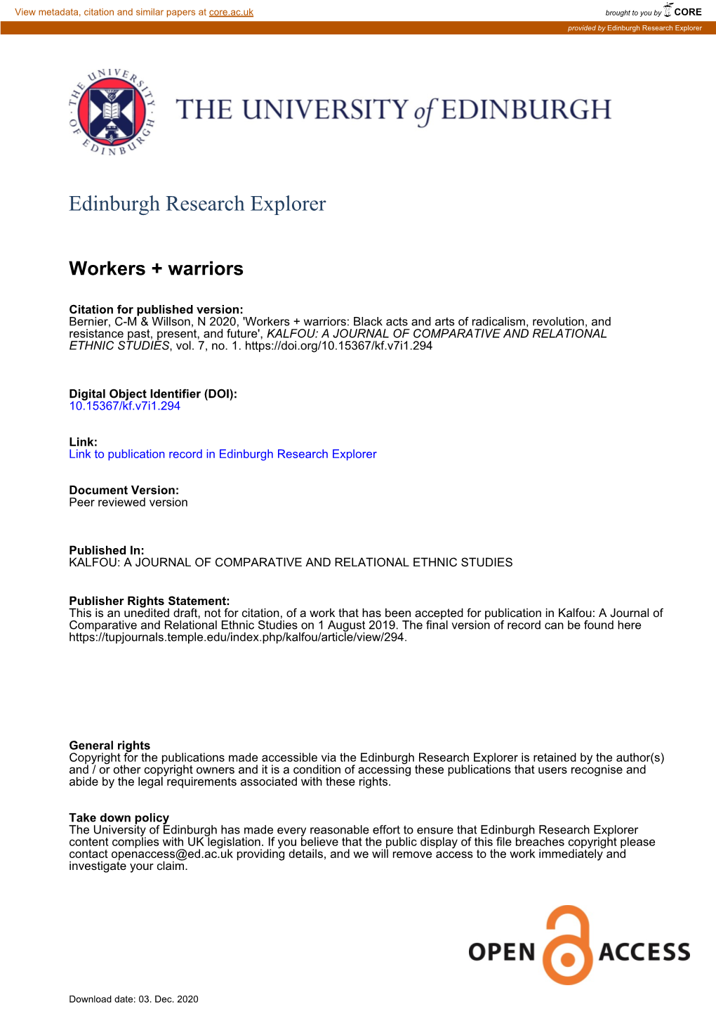 Edinburgh Research Explorer