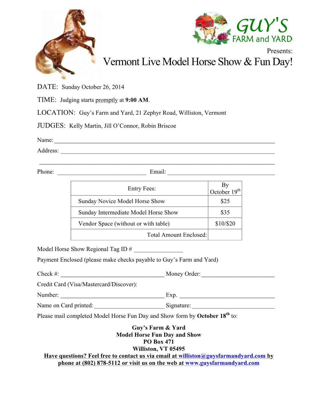 Model Horse Show Packet 2014