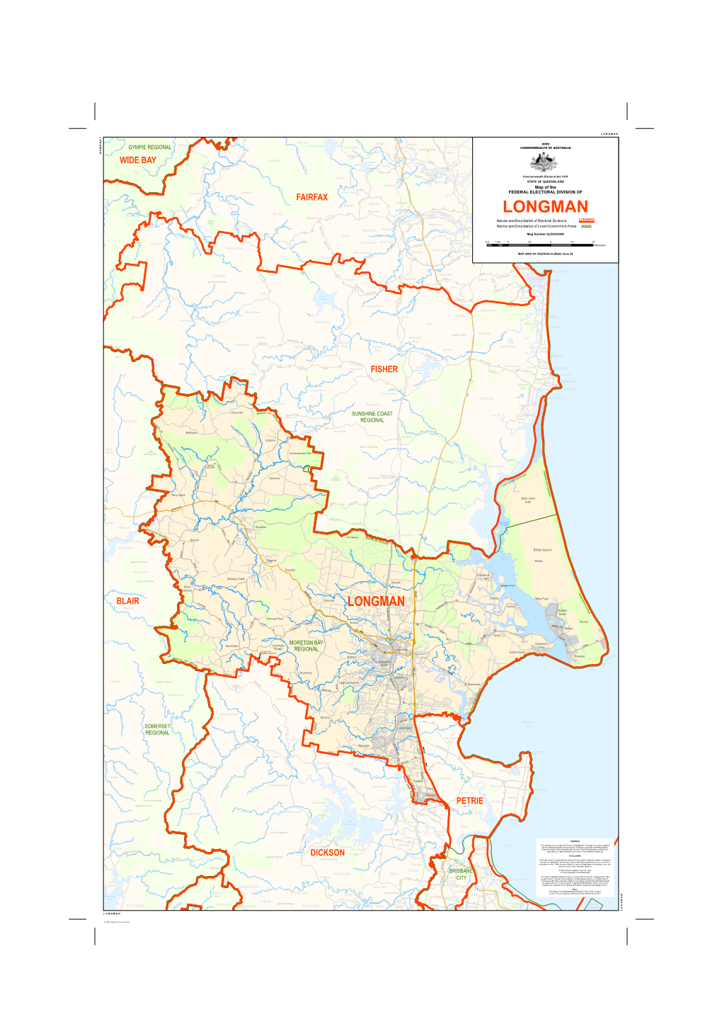 Map of the Division of Longman