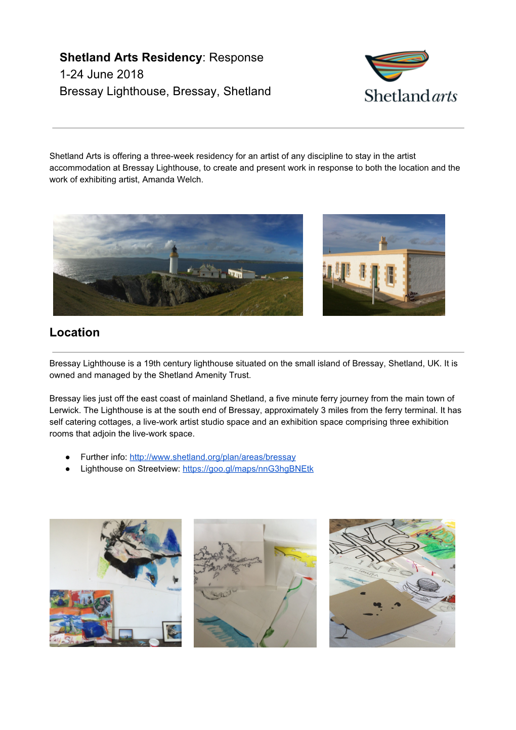 ​Shetland Arts Residency​: Response 1-24 June 2018 Bressay
