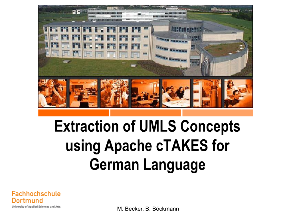 Extraction of UMLS Concepts Using Apache Ctakes for German Language