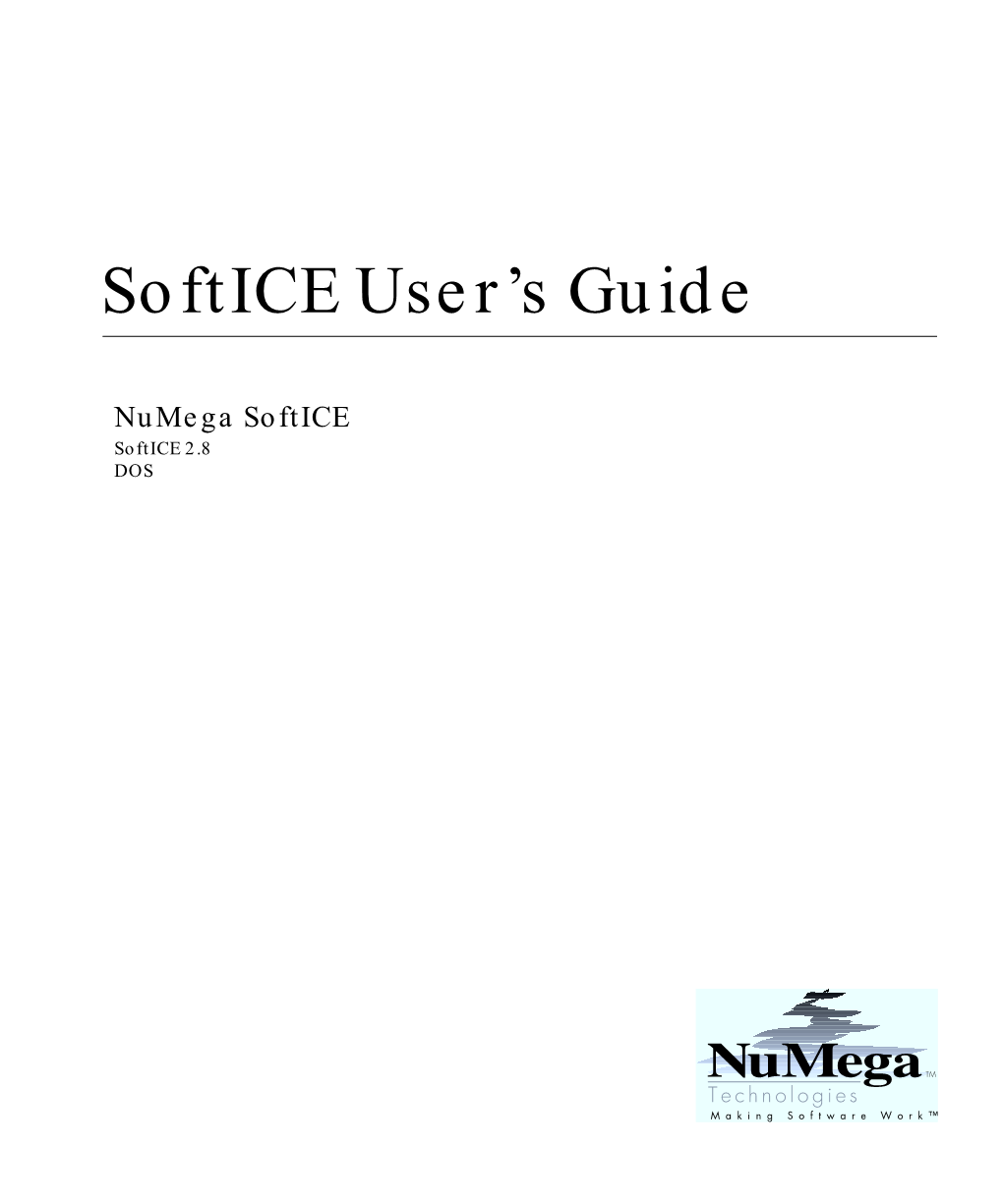 Softice 2.8 (DOS) User's Guide