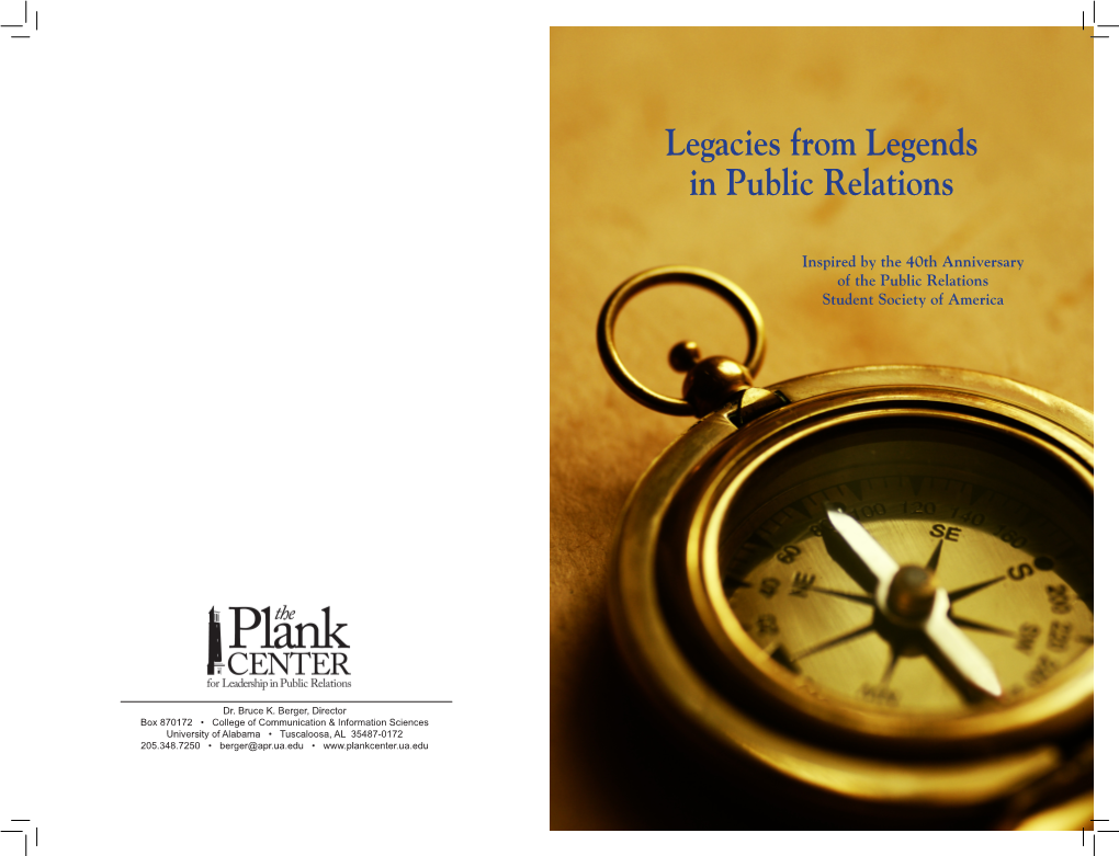 Legacies from Legends in Public Relations