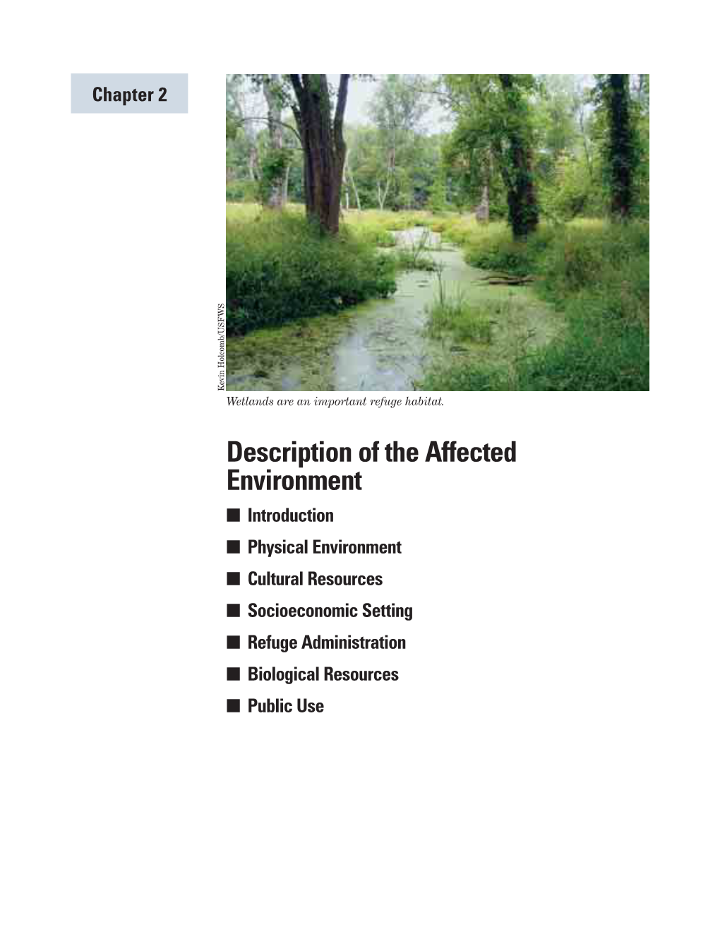 Chapter 2: Description of the Affected Environment