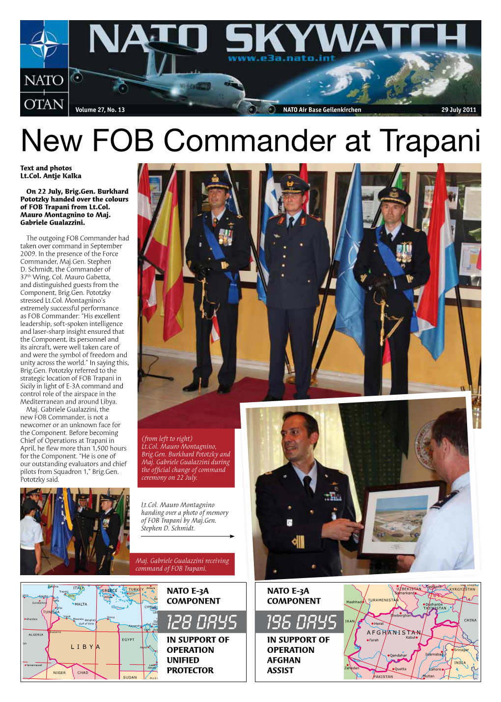 New FOB Commander at Trapani