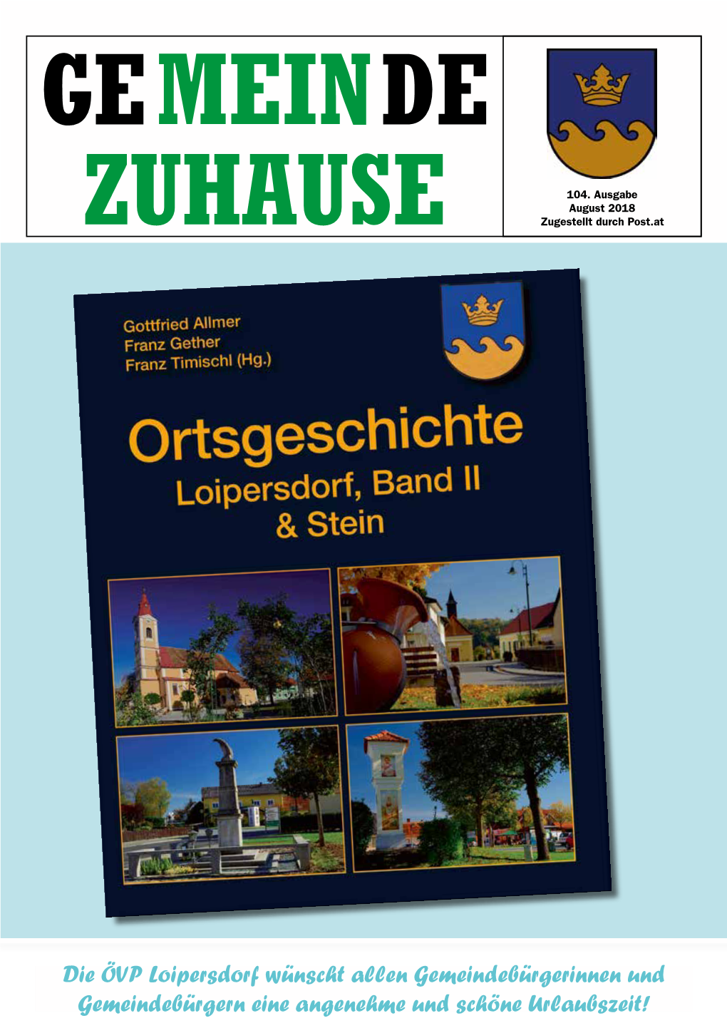 Die ÖVP Loipersdorf Wünscht Allen Gemeindebürgerinnen Und Gemeindebürgern Eine Angenehme Und Schöne Urlaubszeit! Seite 2 104