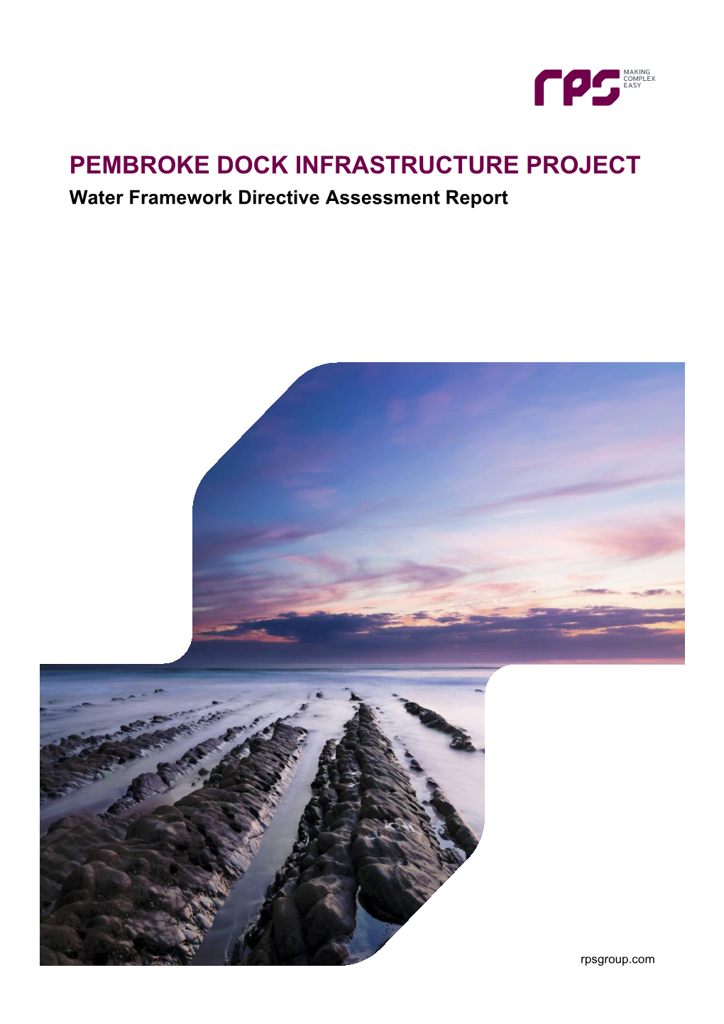 PEMBROKE DOCK INFRASTRUCTURE PROJECT Water Framework Directive Assessment Report