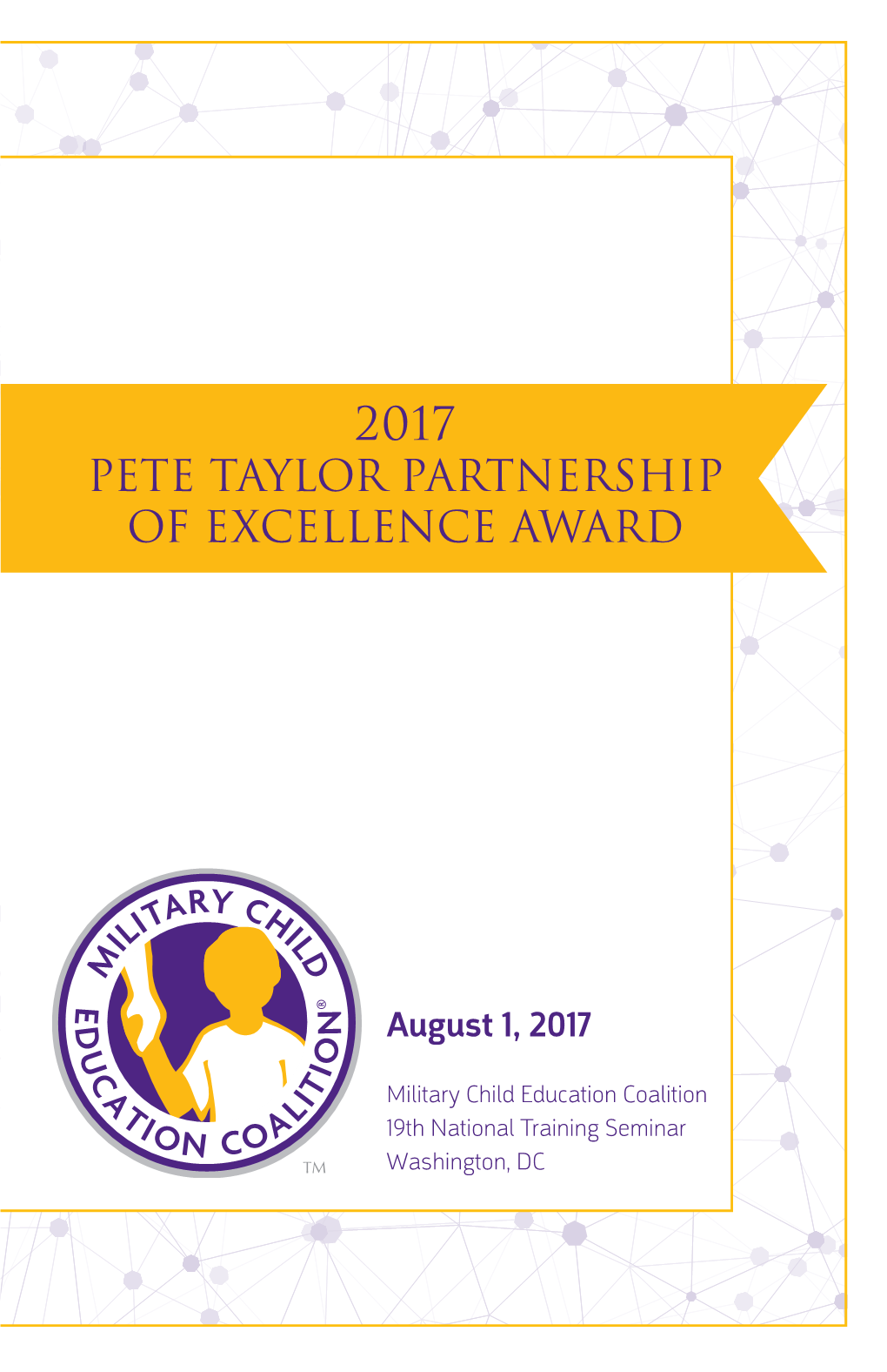 PETE TAYLOR Partnership of Excellence Award