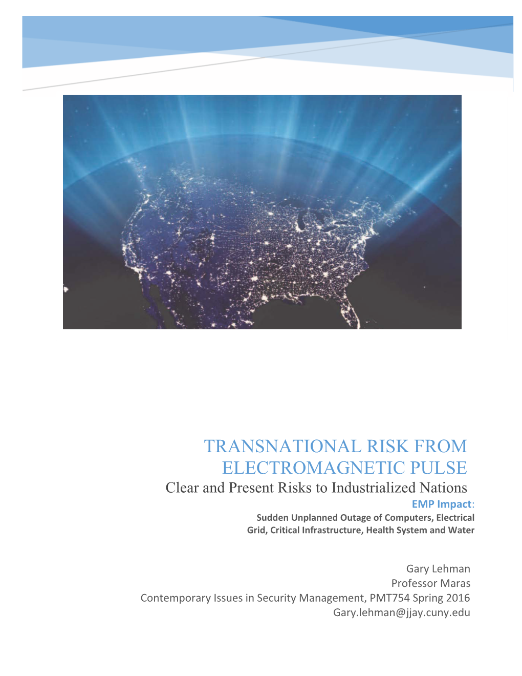 Transnational Risk from Electromagnetic Pulse
