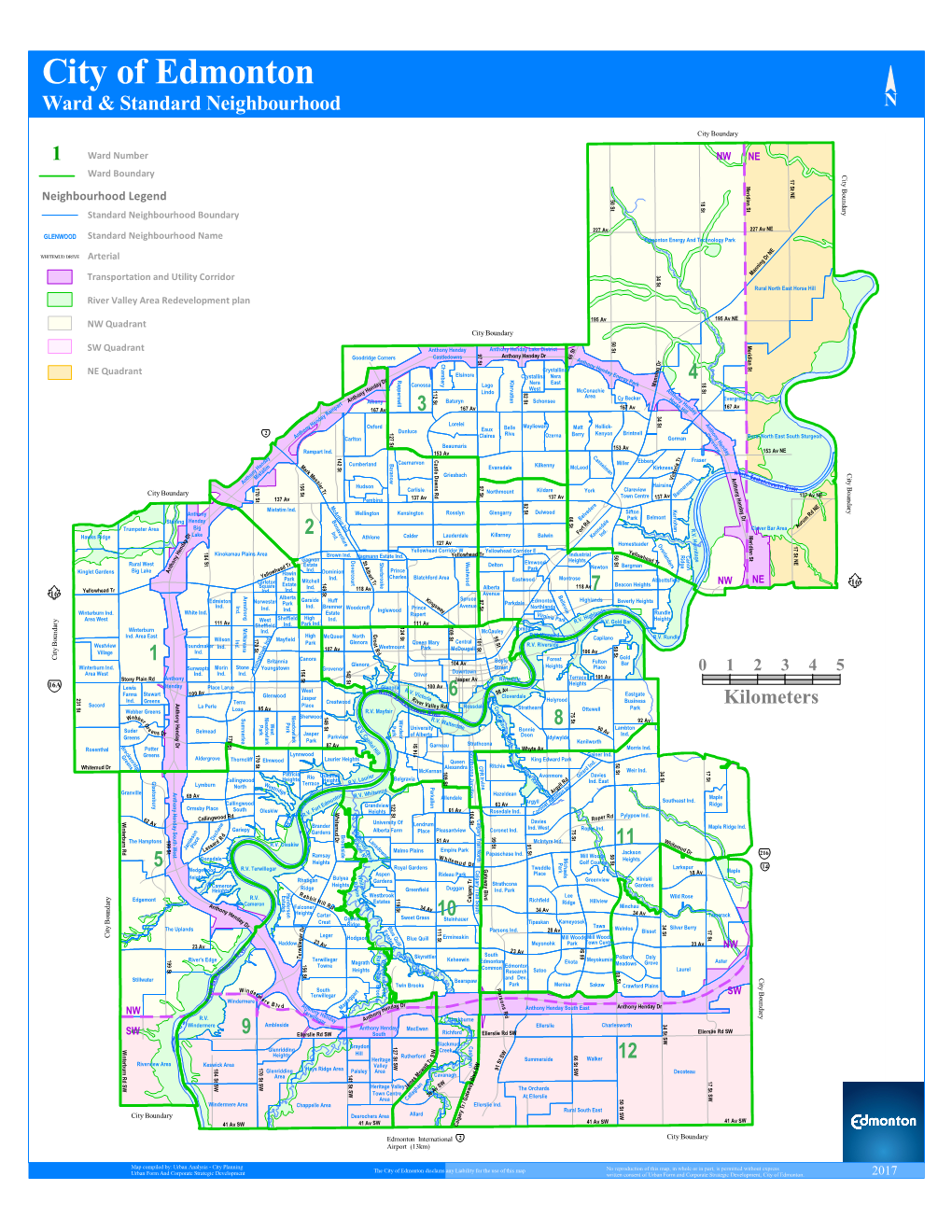 City of Edmonton Ward and Standard Neighbourhood