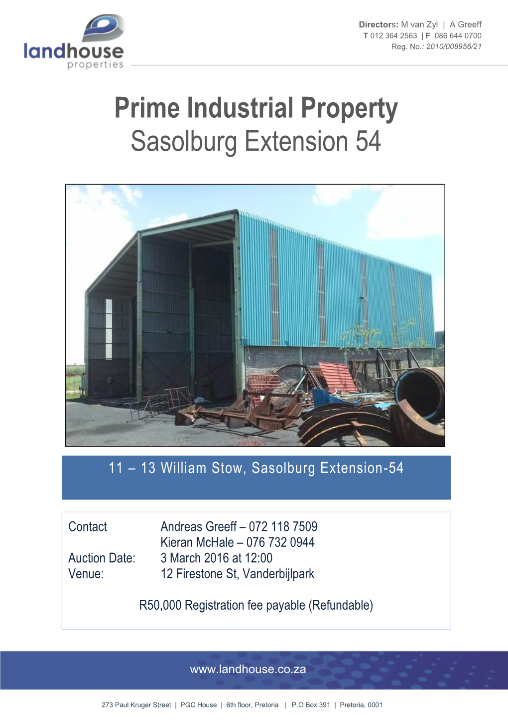 Prime Industrial Property Sasolburg Extension 54