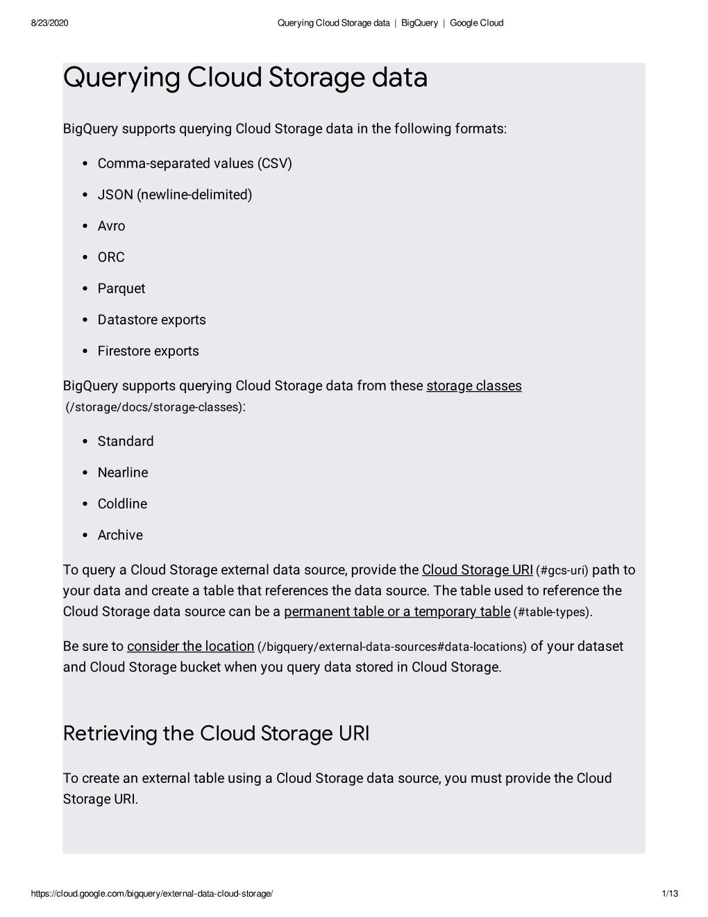 Querying Cloud Storage Data | Bigquery | Google Cloud
