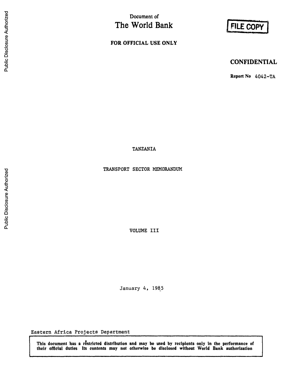 World Bank Document