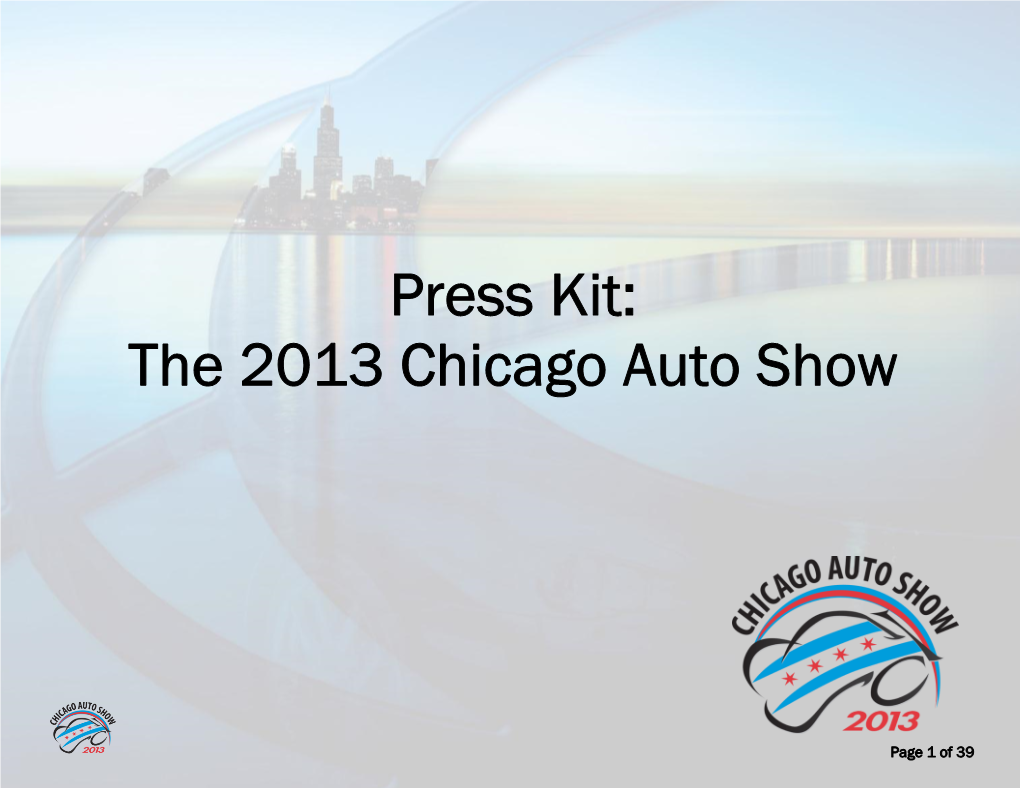 Press Kit: the 2013 Chicago Auto Show